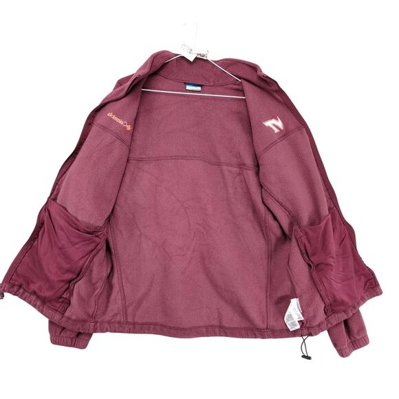 Columbia Virginia Tech Full Zip Fleece Jacket Men's L VT Burgundy Sportswear - Picture 2 of 10